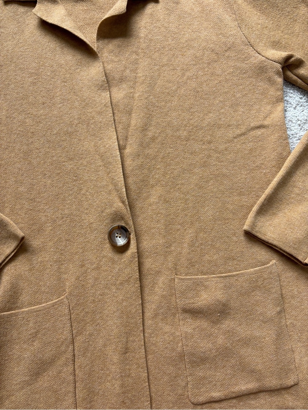 Nine West Camel Longline Cardigan Sweater Size Medium - Picture 8 of 10